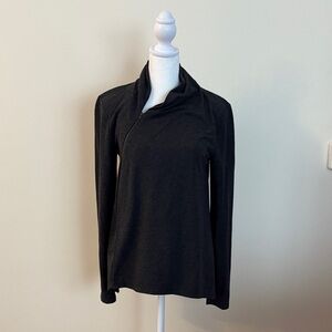 Ann Taylor Charcoal Long Sleeve Top
